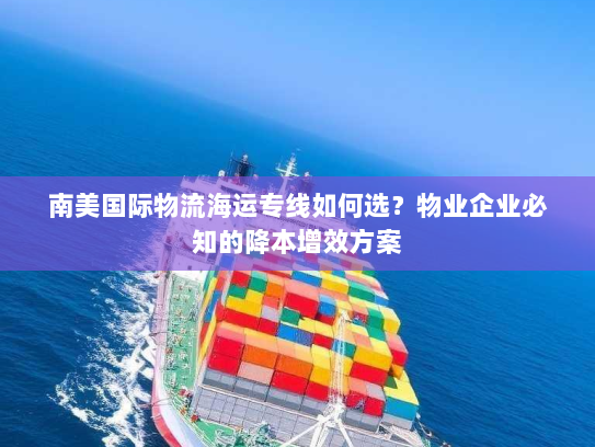 南美国际物流海运专线如何选？物业企业必知的降本增效方案