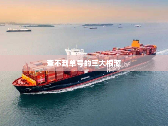 查不到单号的三大根源 查不到单号的三大根源