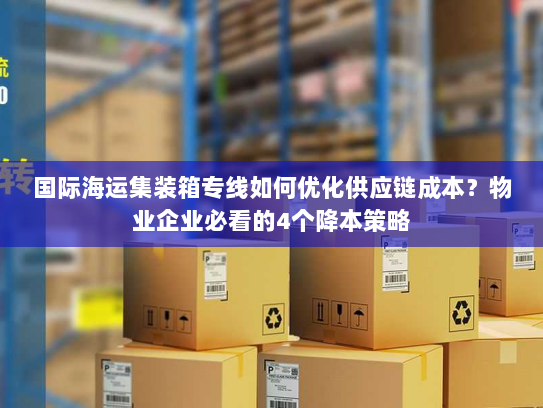 国际海运集装箱专线如何优化供应链成本？物业企业必看的4个降本策略