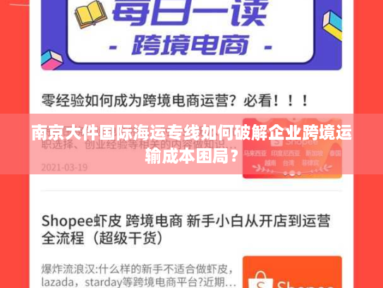 南京大件国际海运专线如何破解企业跨境运输成本困局? 南京大件国际海运专线如何破解企业跨境运输成本困局?