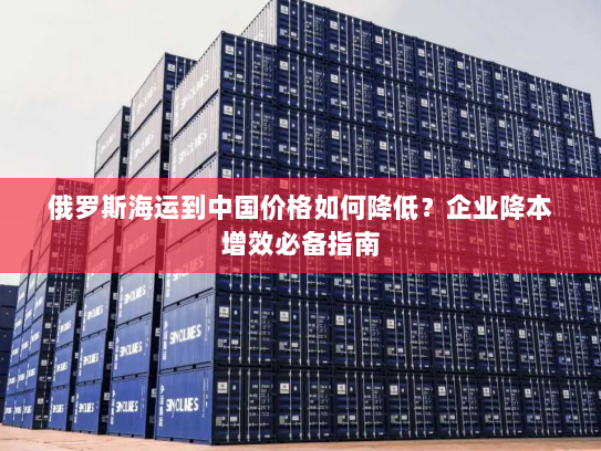 俄罗斯海运到中国价格如何降低？企业降本增效必备指南