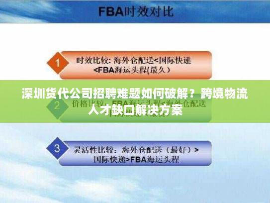 深圳货代公司招聘难题如何破解？跨境物流人才缺口解决方案