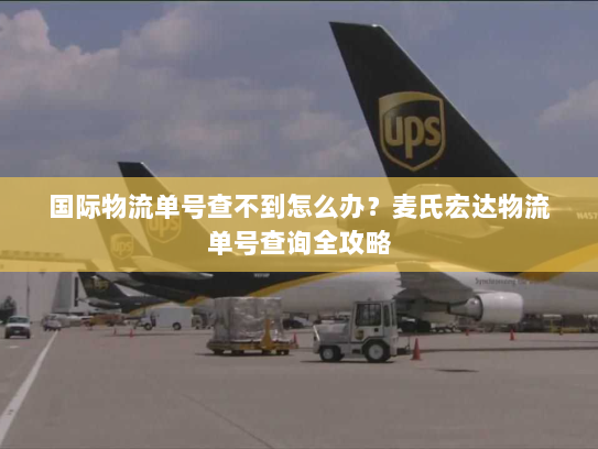 国际物流单号查不到怎么办？麦氏宏达物流单号查询全攻略