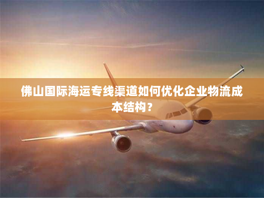 佛山国际海运专线渠道如何优化企业物流成本结构？