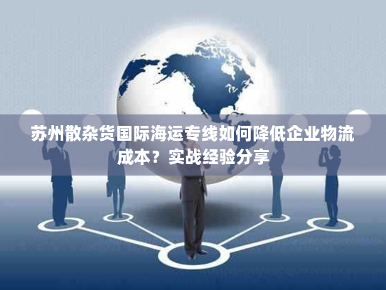 苏州散杂货国际海运专线如何降低企业物流成本？实战经验分享