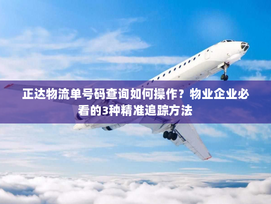 正达物流单号码查询如何操作?物业企业必看的3种精准追踪方法 正达物流单号码查询如何操作?物业企业必看的3种精准追踪方法