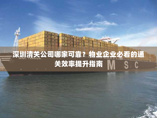 深圳清关公司哪家可靠？物业企业必看的通关效率提升指南