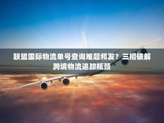 联盟国际物流单号查询难题频发?三招破解跨境物流追踪瓶颈 联盟国际物流单号查询难题频发?三招破解跨境物流追踪瓶颈