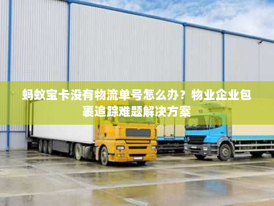 蚂蚁宝卡没有物流单号怎么办？物业企业包裹追踪难题解决方案