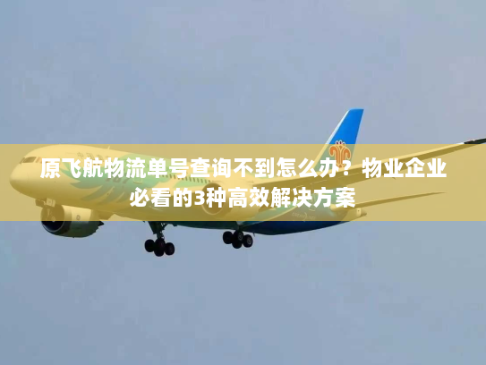 原飞航物流单号查询不到怎么办？物业企业必看的3种高效解决方案