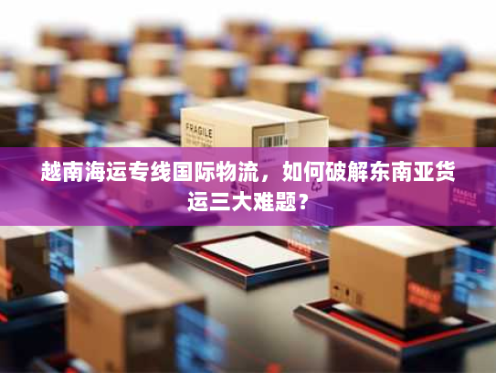 越南海运专线国际物流，如何破解东南亚货运三大难题？