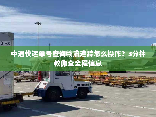 中通快运单号查询物流追踪怎么操作?3分钟教你查全程信息 中通快运单号查询物流追踪怎么操作?3分钟教你查全程信息