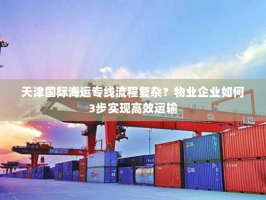 天津国际海运专线流程复杂？物业企业如何3步实现高效运输