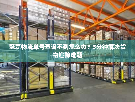 冠磊物流单号查询不到怎么办？3分钟解决货物追踪难题