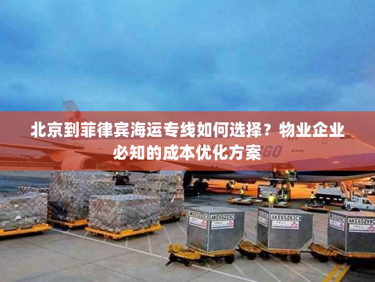 北京到菲律宾海运专线如何选择？物业企业必知的成本优化方案