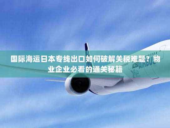 国际海运日本专线出口如何破解关税难题？物业企业必看的通关秘籍