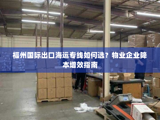 福州国际出口海运专线如何选?物业企业降本增效指南 福州国际出口海运专线如何选?物业企业降本增效指南